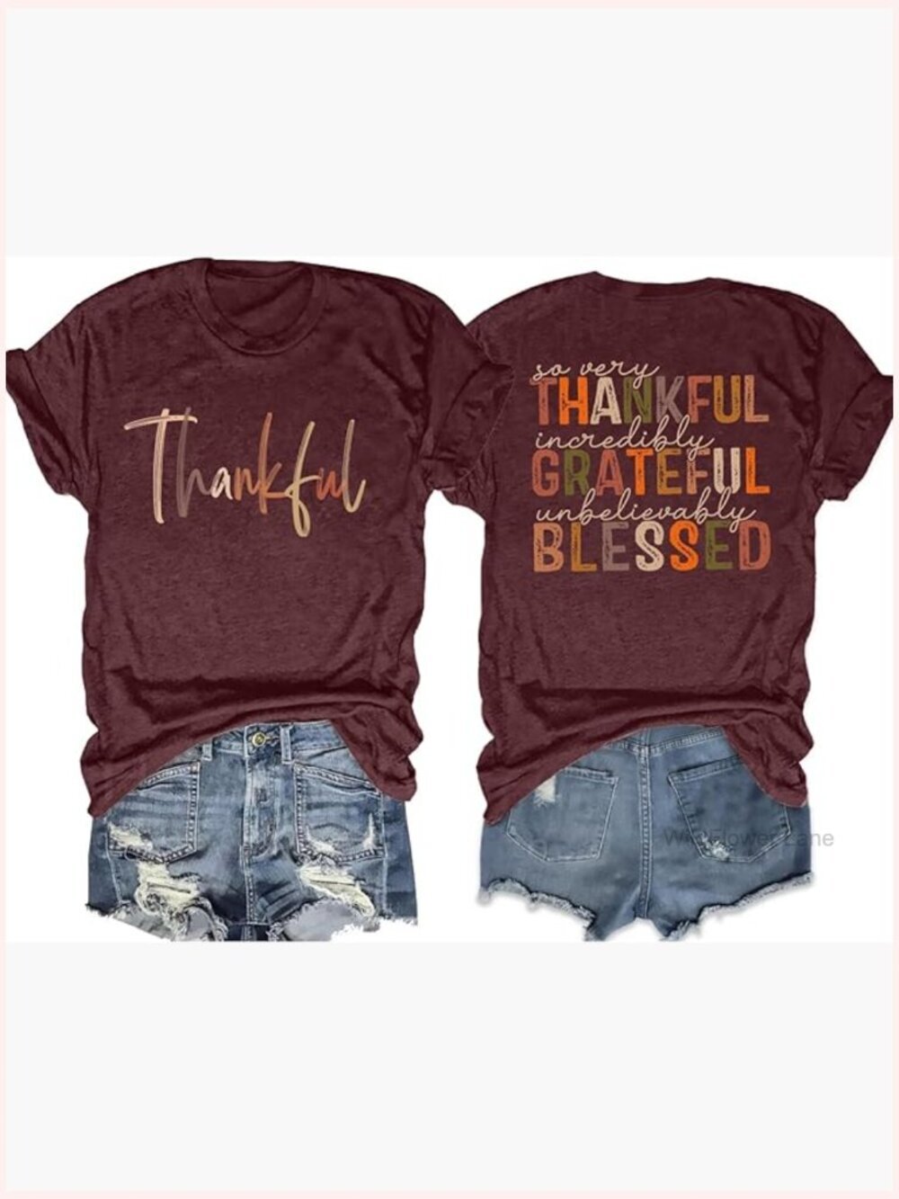 Thankful Grateful Blessed Fall Pumpkin Tshirt Casual Short Sleeve Tops